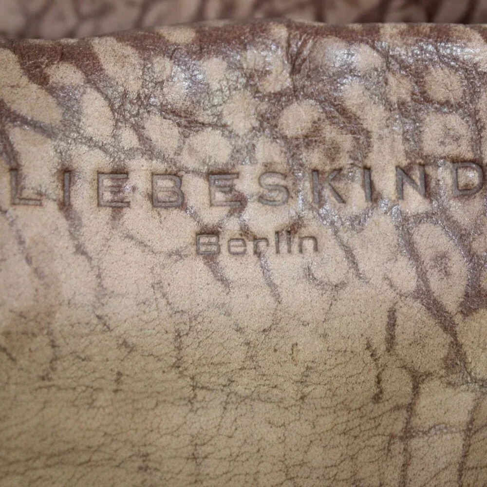 Liebeskind Berlin Distressed Leather Shoulder Bag | Textured Rosewood Satchel